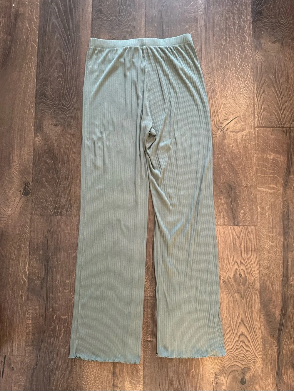 Nuuds Mini Ribbed Pajama Set, Agave green - Picture 3 of 7